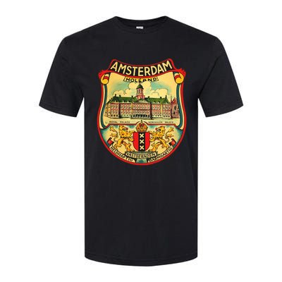 Amsterdam Vintage Travel Decal Softstyle CVC T-Shirt