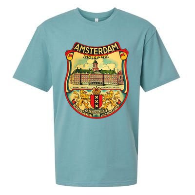 Amsterdam Vintage Travel Decal Sueded Cloud Jersey T-Shirt