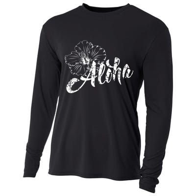 Aloha Vintage Tropical Hawaii Cooling Performance Long Sleeve Crew