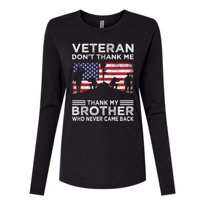 American Veteran T Womens Cotton Relaxed Long Sleeve T-Shirt