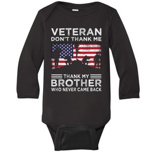 American Veteran T Baby Long Sleeve Bodysuit