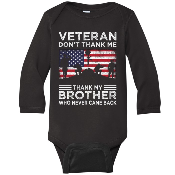 American Veteran T Baby Long Sleeve Bodysuit