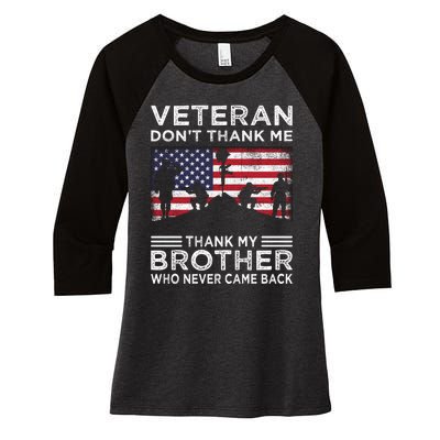 American Veteran T Women's Tri-Blend 3/4-Sleeve Raglan Shirt