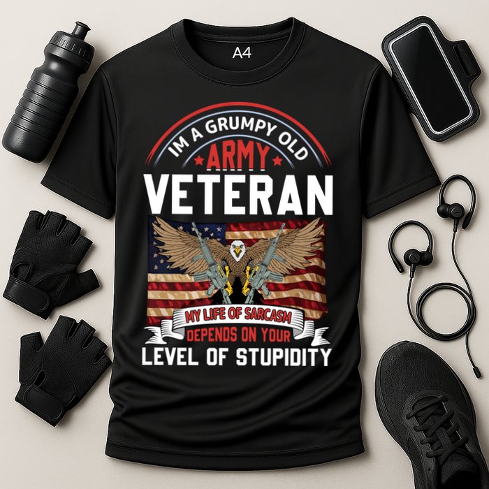 Army Veteran T Cooling Performance Crew T-Shirt
