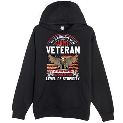 Army Veteran T Premium Pullover Hoodie