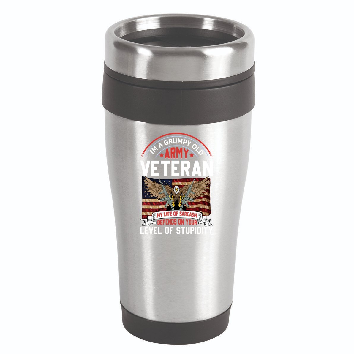 Army Veteran T 16oz Travel Tumbler