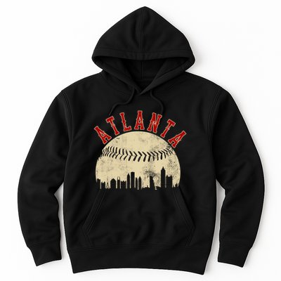 Atlanta Vintage Torn Old Classic Baseball Team Hoodie
