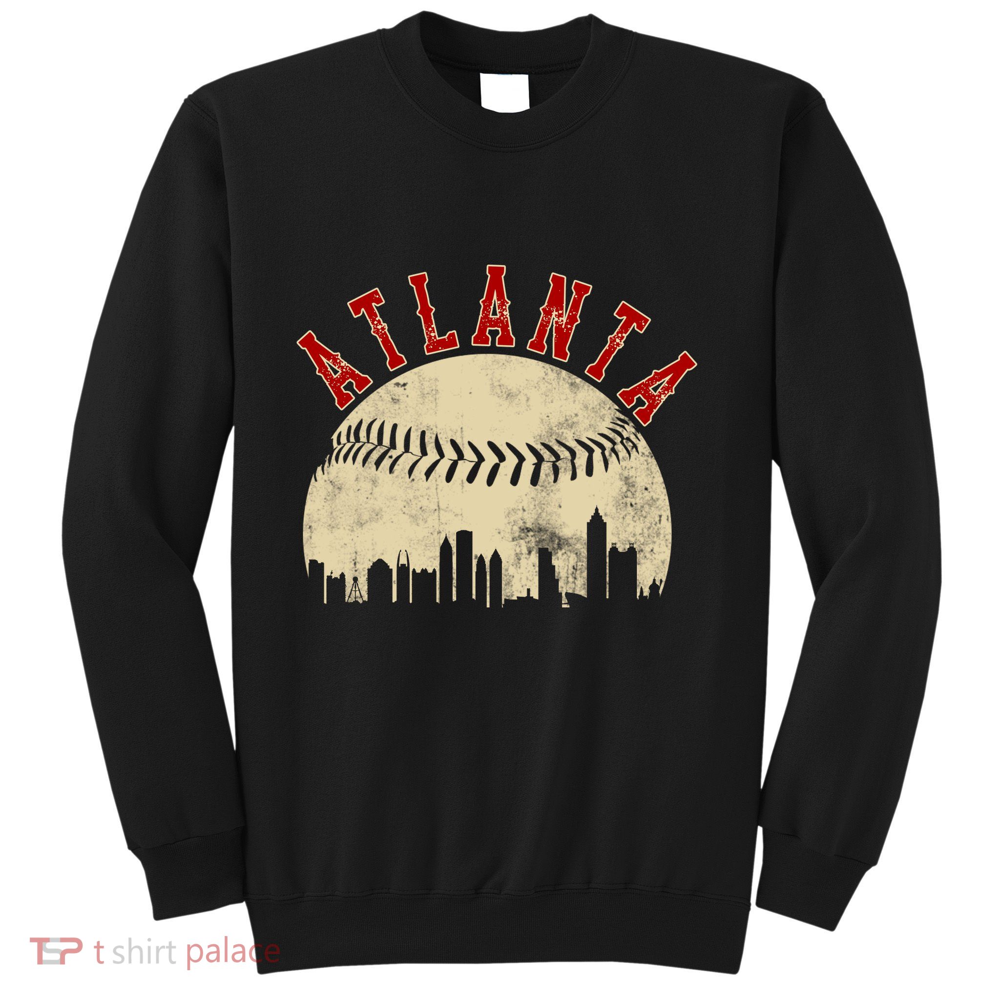 Atlanta Vintage Torn Old Classic Baseball Team Sweatshirt