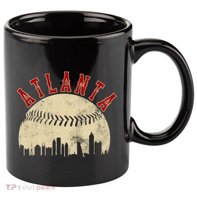 Atlanta Vintage Torn Old Classic Baseball Team 11oz C Handle Ceramic Mug
