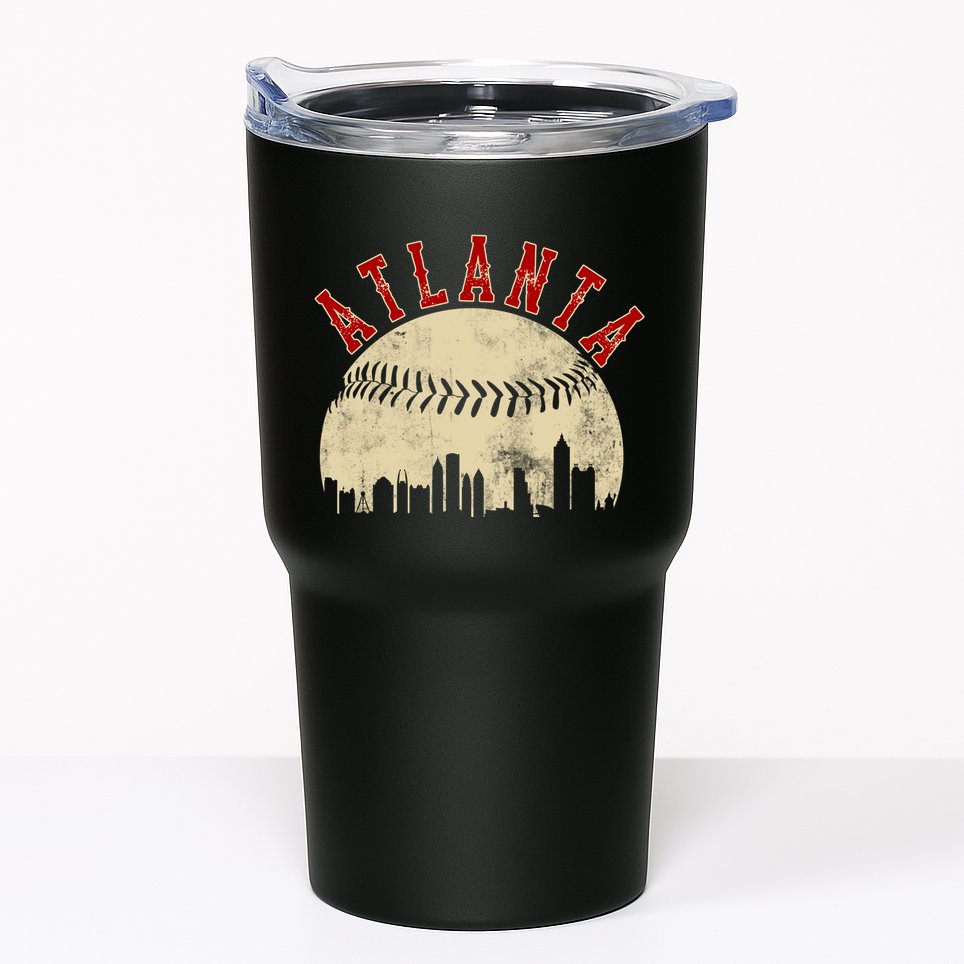 Atlanta Vintage Torn Old Classic Baseball Team Tumbler