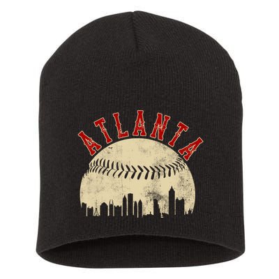 Atlanta Vintage Torn Old Classic Baseball Team Short Acrylic Beanie
