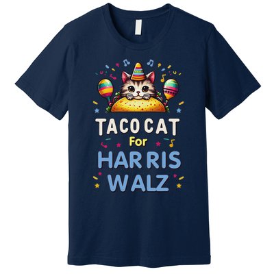 America Vote Taco Cat Dudes For Kamala Harris Vote Nov 2024 Premium T-Shirt