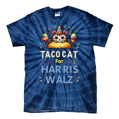 America Vote Taco Cat Dudes For Kamala Harris Vote Nov 2024 Tie-Dye T-Shirt