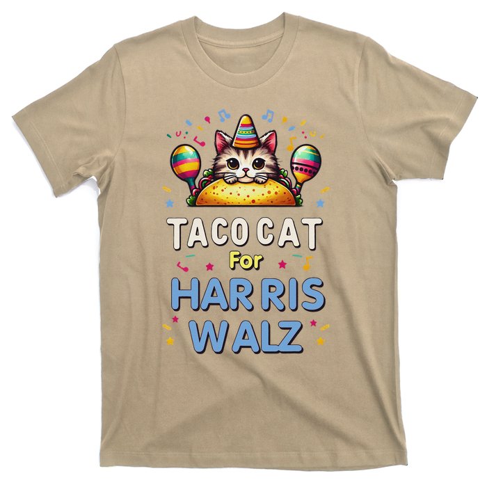 America Vote Taco Cat Dudes For Kamala Harris Vote Nov 2024 T-Shirt