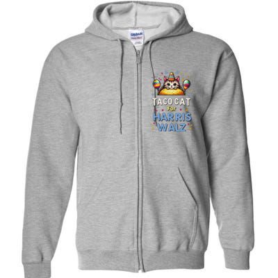 America Vote Taco Cat Dudes For Kamala Harris Vote Nov 2024 Full Zip Hoodie