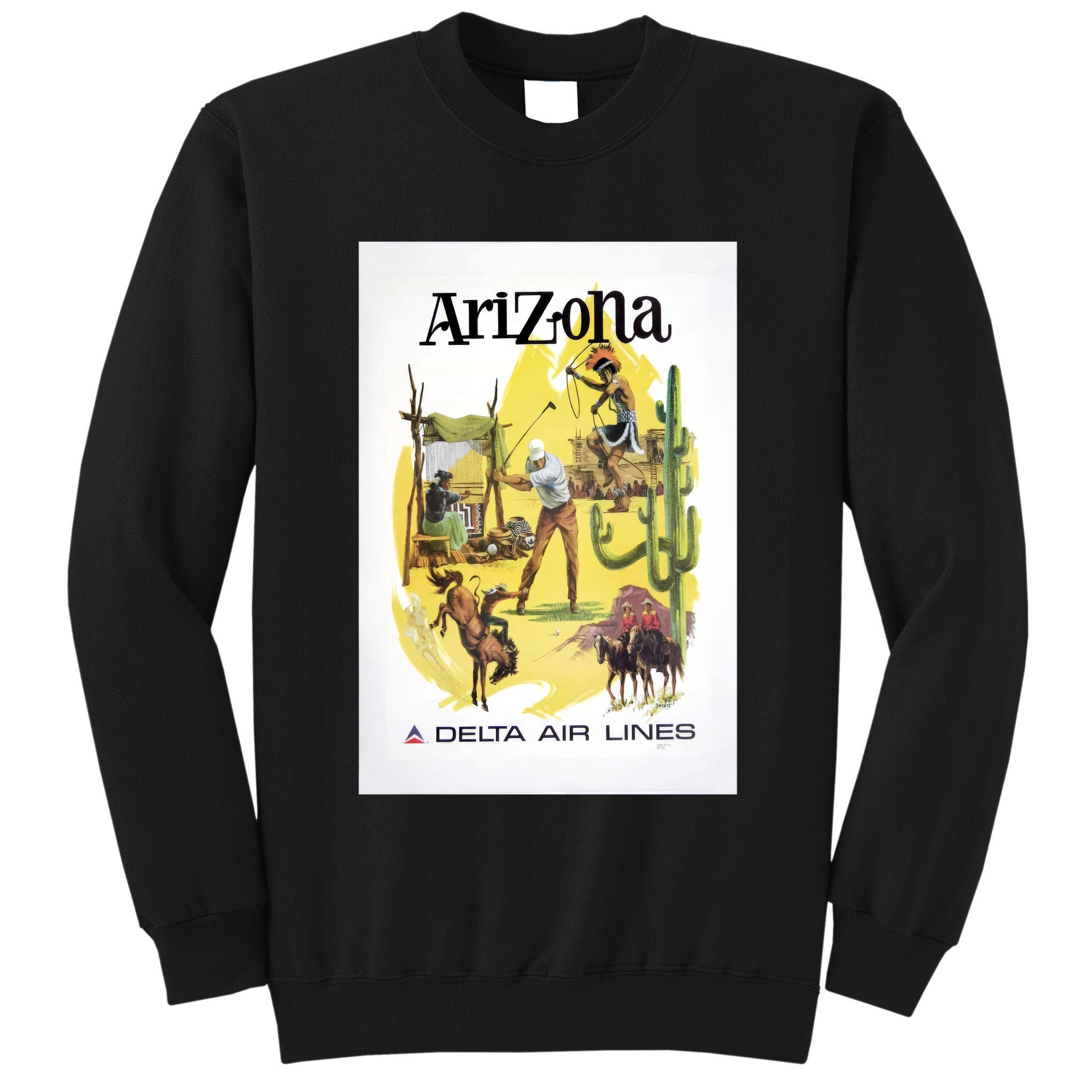 Arizona Vintage Travel Poster Tall Sweatshirt