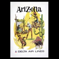 Arizona Vintage Travel Poster Baby Bodysuit