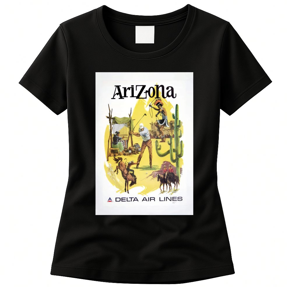 Arizona Vintage Travel Poster Womens T-Shirt