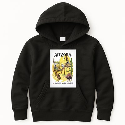 Arizona Vintage Travel Poster Kids Hoodie