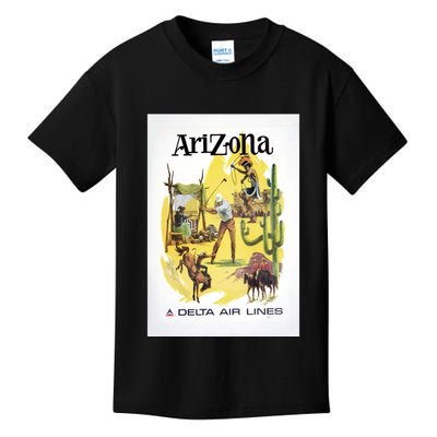Arizona Vintage Travel Poster Kids T-Shirt