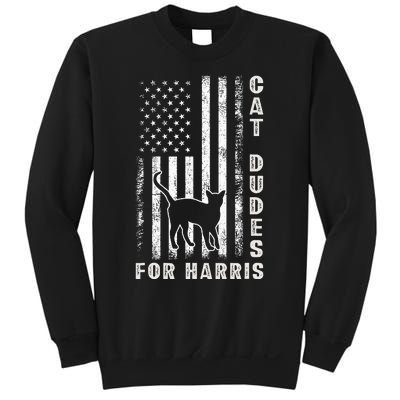 America Vote Usa Flag Cat Dudes For Kamala Harris Vote 2024 Sweatshirt