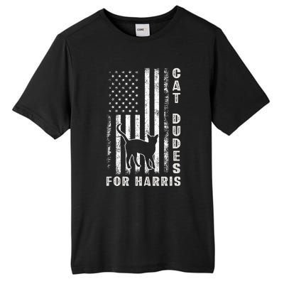 America Vote Usa Flag Cat Dudes For Kamala Harris Vote 2024 Tall Fusion ChromaSoft Performance T-Shirt