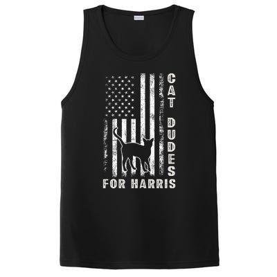 America Vote Usa Flag Cat Dudes For Kamala Harris Vote 2024 PosiCharge Competitor Tank