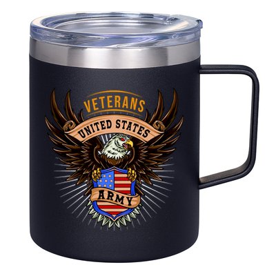 Army Veterans United States 12oz Stainless Steel Coffee Mug