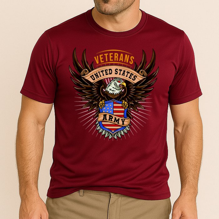 Army Veterans United States Cooling Performance Crew T-Shirt