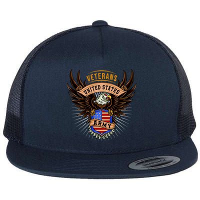 Army Veterans United States Flat Bill Trucker Hat