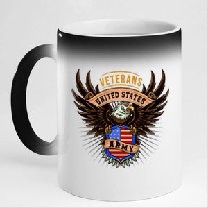 Army Veterans United States 11oz Black Color Changing Mug