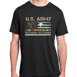 Army Vietnam Veteran USA Flag Veteran Vietnam Army Adult ChromaSoft Performance T-Shirt