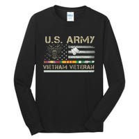 Army Vietnam Veteran USA Flag Veteran Vietnam Army Tall Long Sleeve T-Shirt