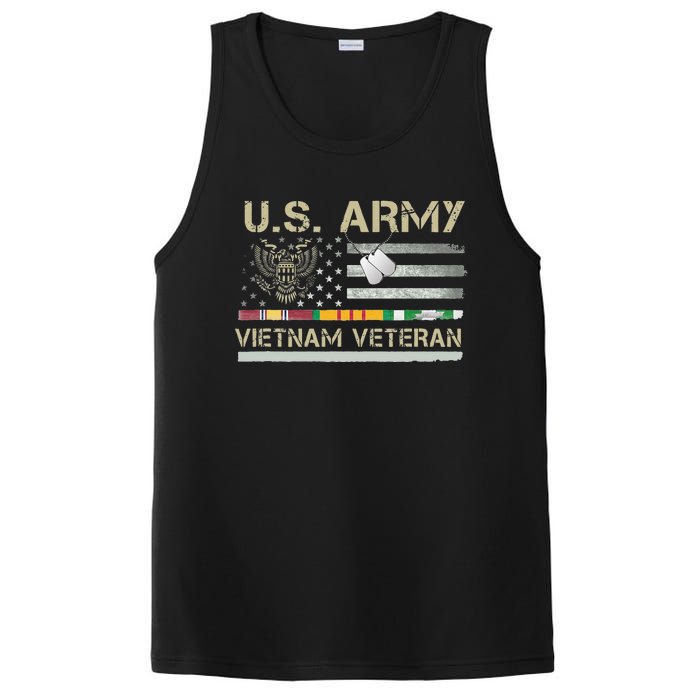 Army Vietnam Veteran USA Flag Veteran Vietnam Army PosiCharge Competitor Tank