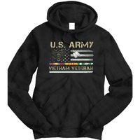 Army Vietnam Veteran USA Flag Veteran Vietnam Army Tie Dye Hoodie