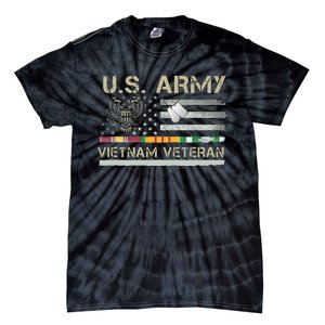 Army Vietnam Veteran USA Flag Veteran Vietnam Army Tie-Dye T-Shirt