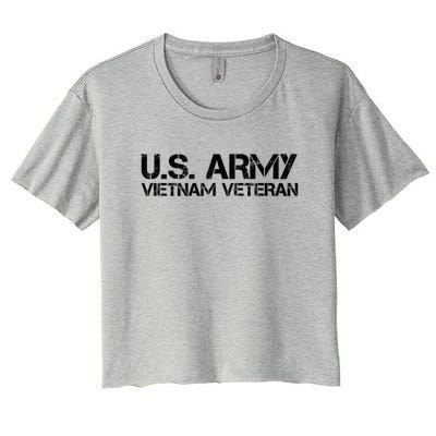 Army Vietnam Veteran Vietnam War Veterans Gifts Women's Crop Top Tee