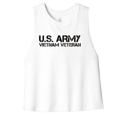 Army Vietnam Veteran Vietnam War Veterans Gifts Women's Racerback Cropped Tank