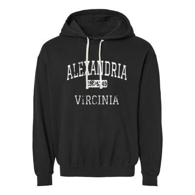 Alexandria Virginia VA Vintage Garment-Dyed Fleece Hoodie