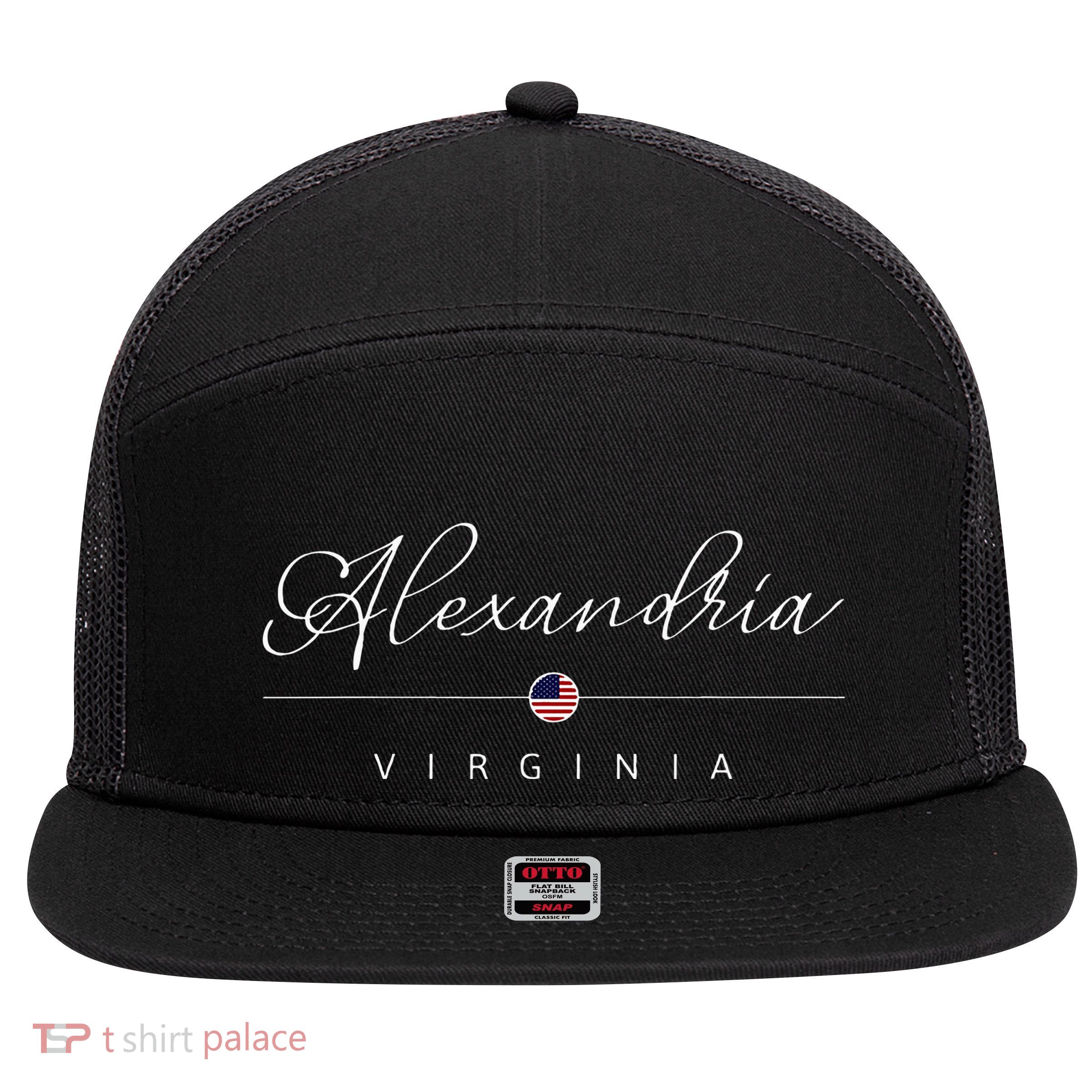 Alexandria Virginia Va On Alexandria 7 Panel Mesh Trucker Snapback Hat