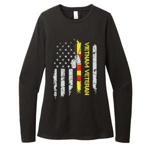 Army Vietnam Veteran Usa Flag Veteran Vietnam Army Womens CVC Long Sleeve Shirt