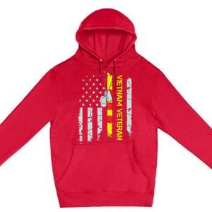 Army Vietnam Veteran Usa Flag Veteran Vietnam Army Premium Pullover Hoodie