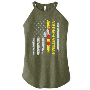 Army Vietnam Veteran Usa Flag Veteran Vietnam Army Women's Perfect Tri Rocker Tank