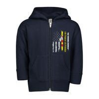 Army Vietnam Veteran Usa Flag Veteran Vietnam Army Toddler Zip Fleece Hoodie