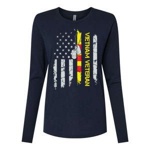 Army Vietnam Veteran Usa Flag Veteran Vietnam Army Womens Cotton Relaxed Long Sleeve T-Shirt