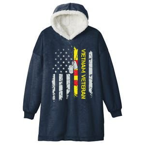 Army Vietnam Veteran Usa Flag Veteran Vietnam Army Hooded Wearable Blanket