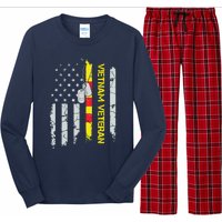 Army Vietnam Veteran Usa Flag Veteran Vietnam Army Long Sleeve Pajama Set