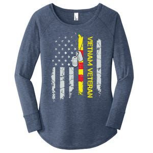 Army Vietnam Veteran Usa Flag Veteran Vietnam Army Women's Perfect Tri Tunic Long Sleeve Shirt