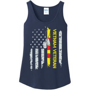 Army Vietnam Veteran Usa Flag Veteran Vietnam Army Ladies Essential Tank