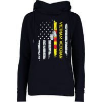 Army Vietnam Veteran Usa Flag Veteran Vietnam Army Womens Funnel Neck Pullover Hood